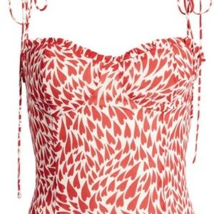 Reformation Octavia Heart Print Top Size 6